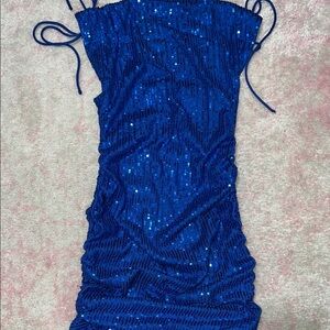 Hello Molly cowl neck sequin dress